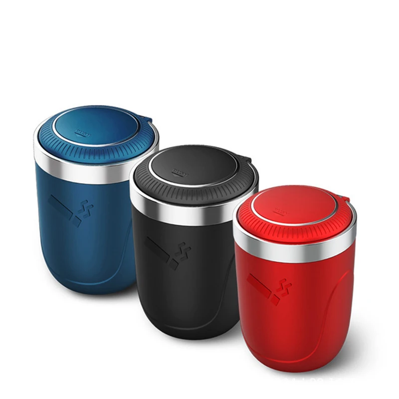 

Car interior decoration creative new product push type multifunctional car ashtray Red Black Blue