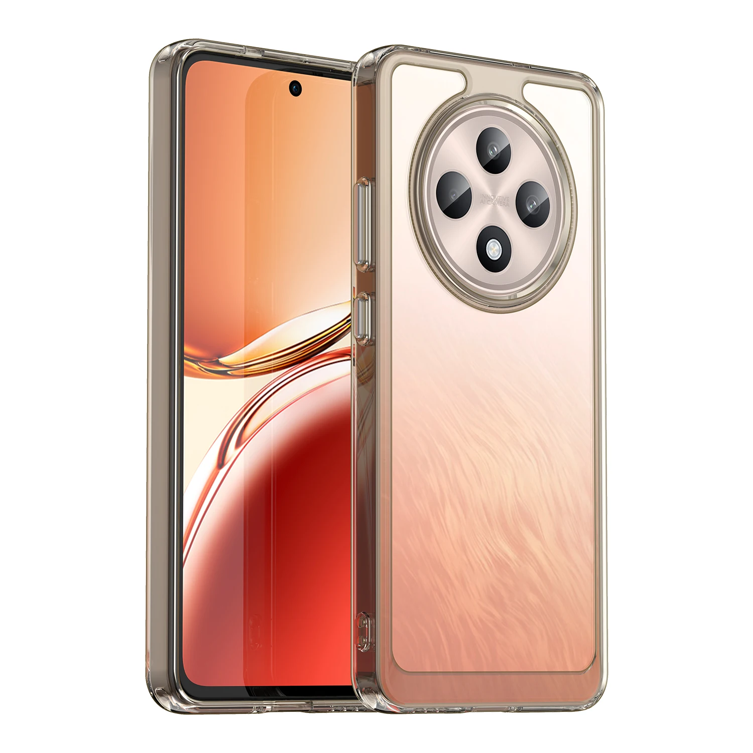 Crystal Clear Shockproof Phone Case with Colorful Border