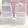 Sharkbang ABS Flip Storage Box Transparent Desktop Organizer Large Capacity Postcards Stickers Box Subpackage Holder Stationery 4
