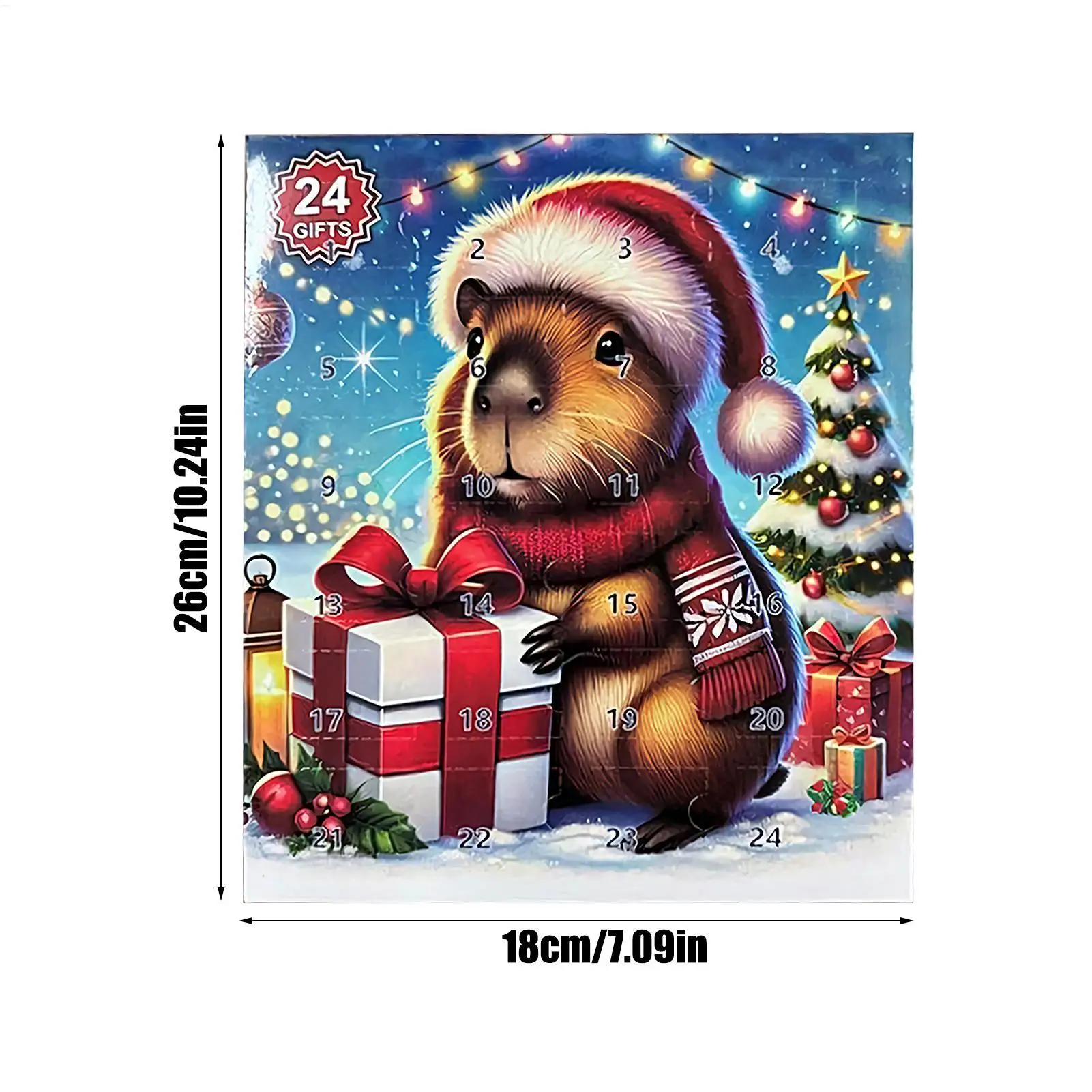 Capybara Toys Ornaments Christmas Calendar Countdown Christmas Gifts Advent Calendar Capybara Figures Holiday Decorations
