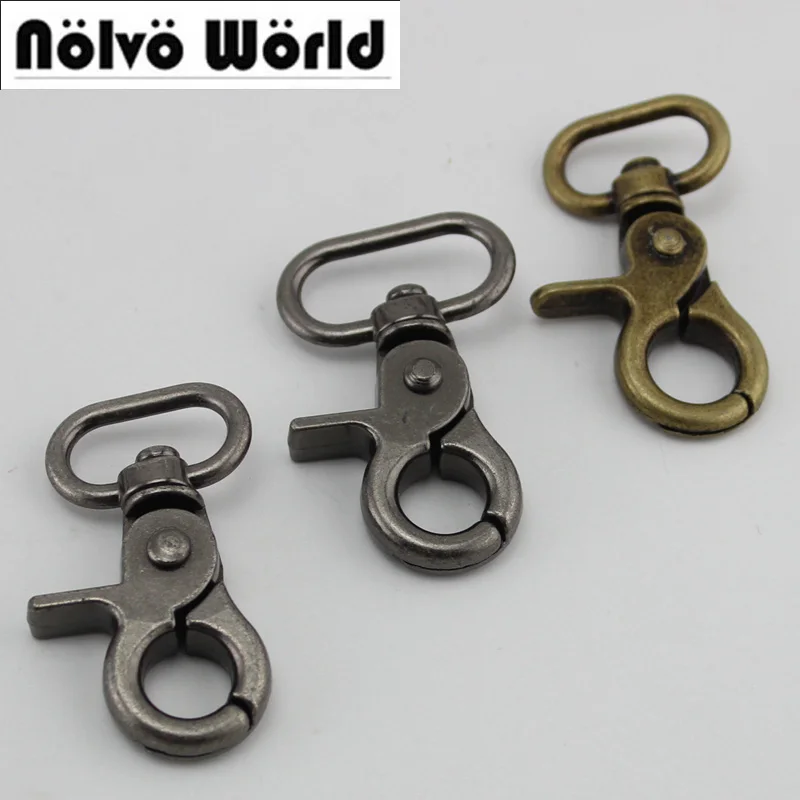 10-60pcs 25mm 20mm Old Silver Trigger Snap Hook Hand Bag Handbag Gold Swivel Clasp Hooks Hardware Accessory DIY High Quality