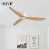 SOVE Ceiling Fan White Low Floor Ultra Thin 17cm DC Ceiling Fan With Remote Control Simple Ceiling Fans Without Light 220V 1