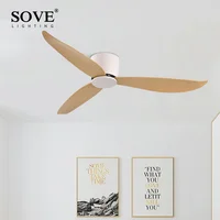 SOVE Ceiling Fan White Low Floor Ultra Thin 17cm DC Ceiling Fan With Remote Control Simple Ceiling Fans Without Light 220V 1