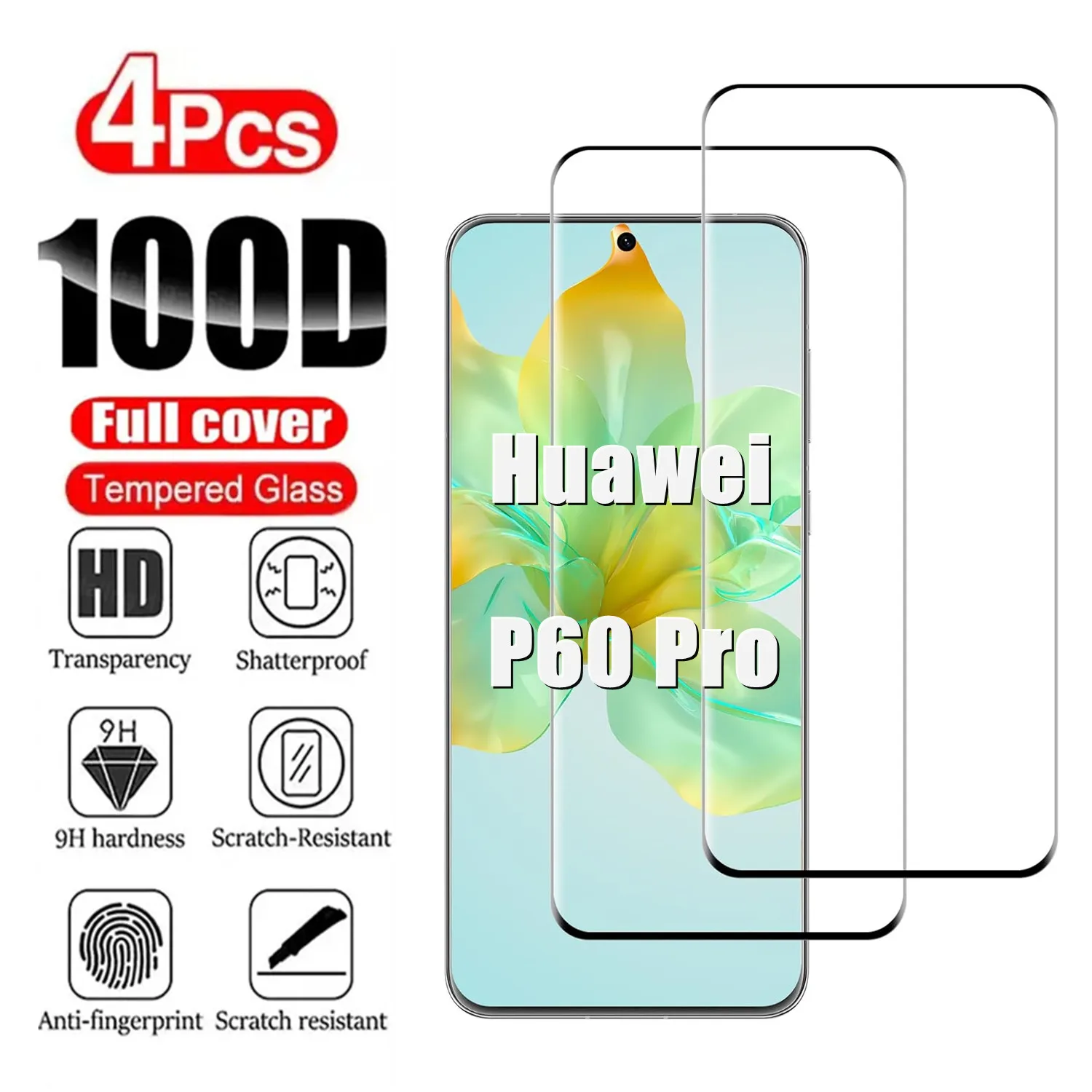 3D Tempered Glass For Huawei P60/P60 Pro HD Screen Protector