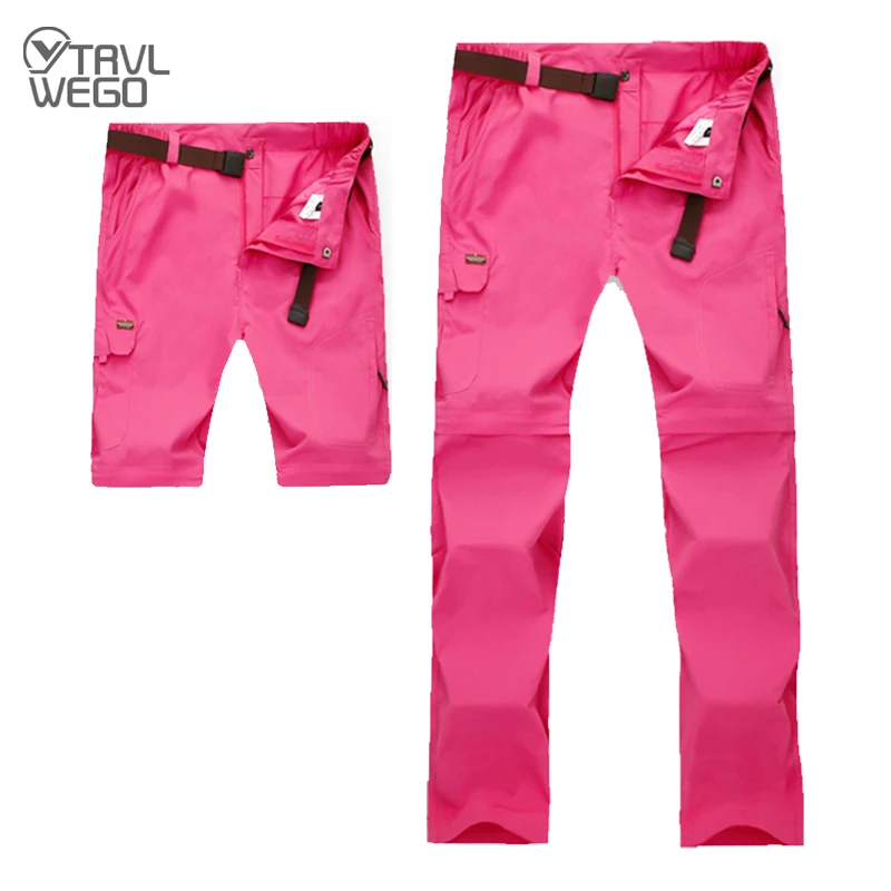 TRVLWEGO Hiking Camping Pants Women Summer Anti-UV Quick Dry Thin Cool Fishing Shorts Climb Trekking Outdoor Sport Trousers