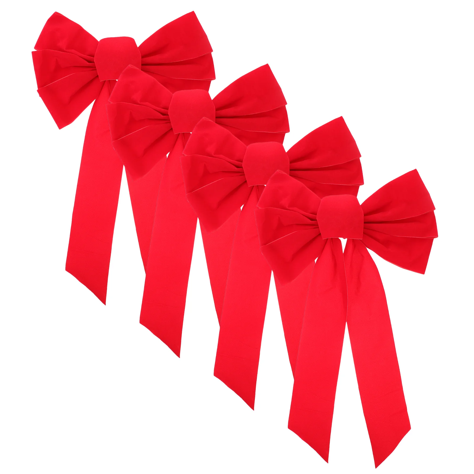 

4 шт., декоративные банты для новогодней ёлки