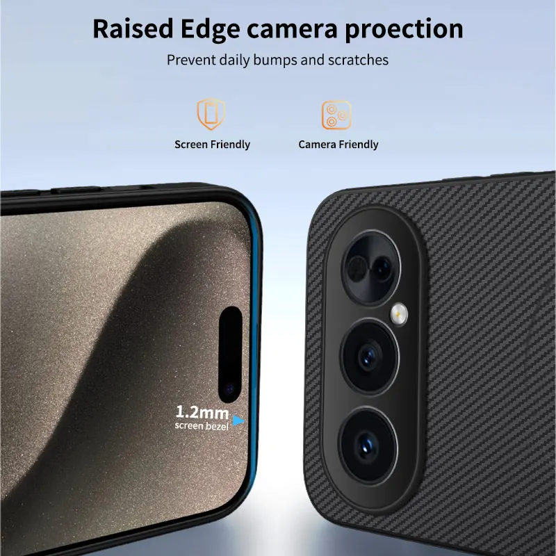 Enhanced Protective Silicone Case with Carbon Fiber Finish