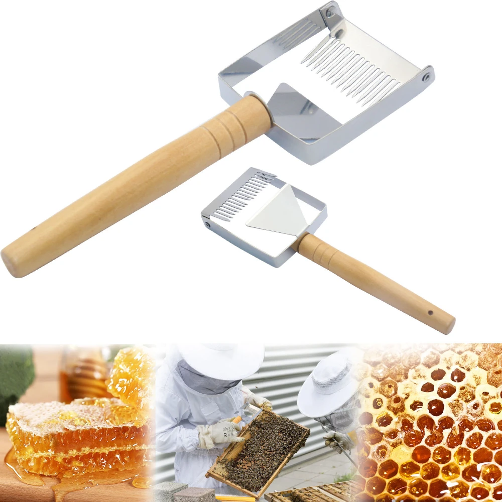 

1Pcs Apiculture Uncapping Fork Iron Honeycomb Honey Scraper Wooden Handle Apicultura Equipment Uncapping Fork Beekeeping Tools