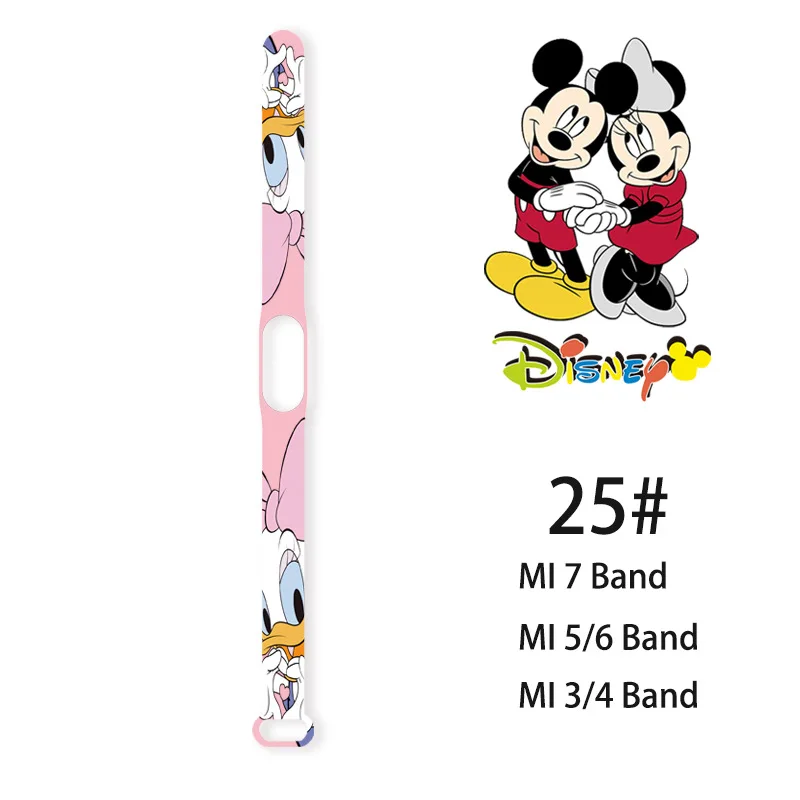 thumbnail image 1 of Correa de Mickey Mouse para reloj inteligente, pulsera de silicona para Xiaomi Mi Band 6, 5, 4, 3, 7, band5, band6, 1 of 5