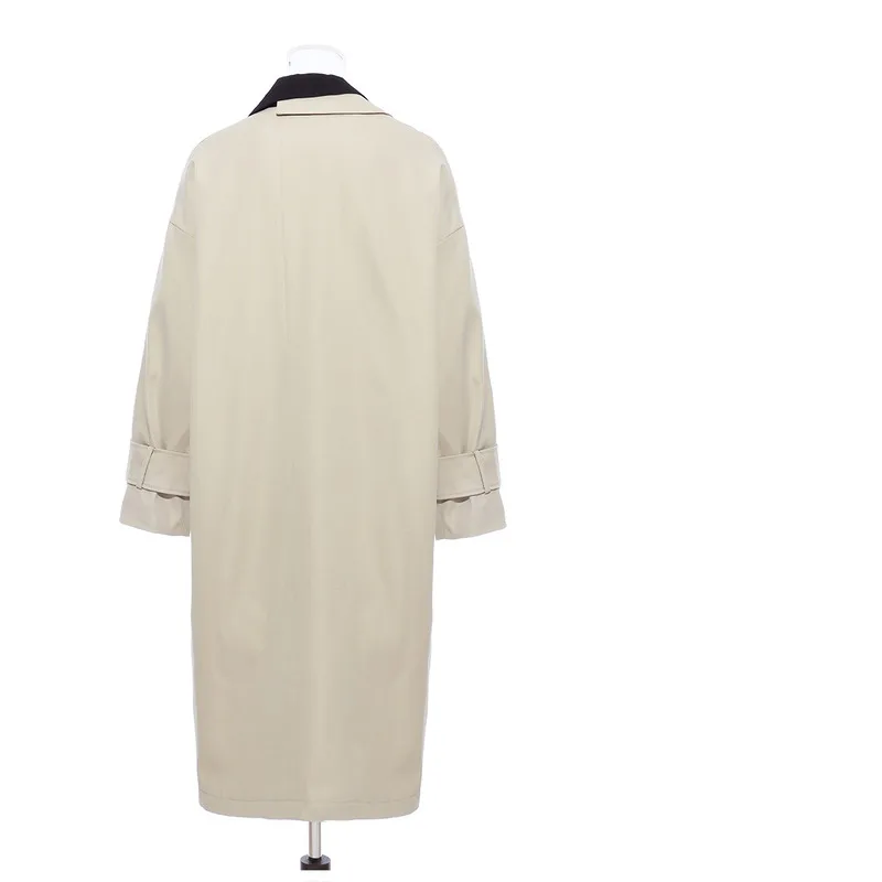 2024 Vorfrühling Britischer Retro-Stil Patchwork-Farbe Asymmetrische personalisierte Trenchcoat-Anzugjacke_voghion.com