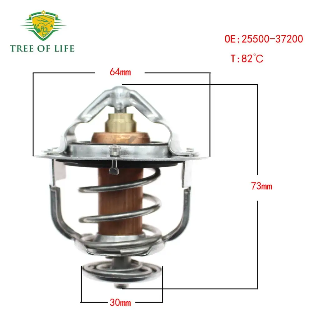 Thermostat For 2001-2009 Hyundai Equus Tiburon XG Santa Fe Terracan Tucson Fits 2002-2006 KIA Sorento Sportage 25500 37200 82c
