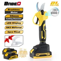 BABEQ 30mm Brushless Electric Pruning Shears 2 Gears Cordless Electric Scissors Fruit Tree Pruner Garden Tool for Makita Battery 1