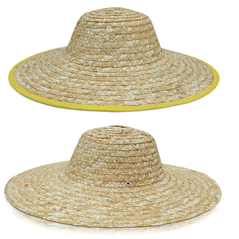 Farmers Large Straw Hat Wide Brim Straw Sun Hat Agricultural Large Sun-Proof Travel Male Construction Site Children Fishing