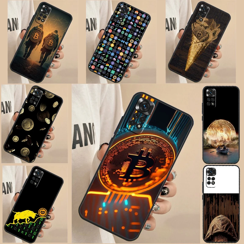 Crypto Currency Bitcoin Btc Case Per Xiaomi Redmi 12 12C 9A 9C 10A 10C Redmi Note 12 11 10 8 9 Pro Note 12S 11S 9S 10S