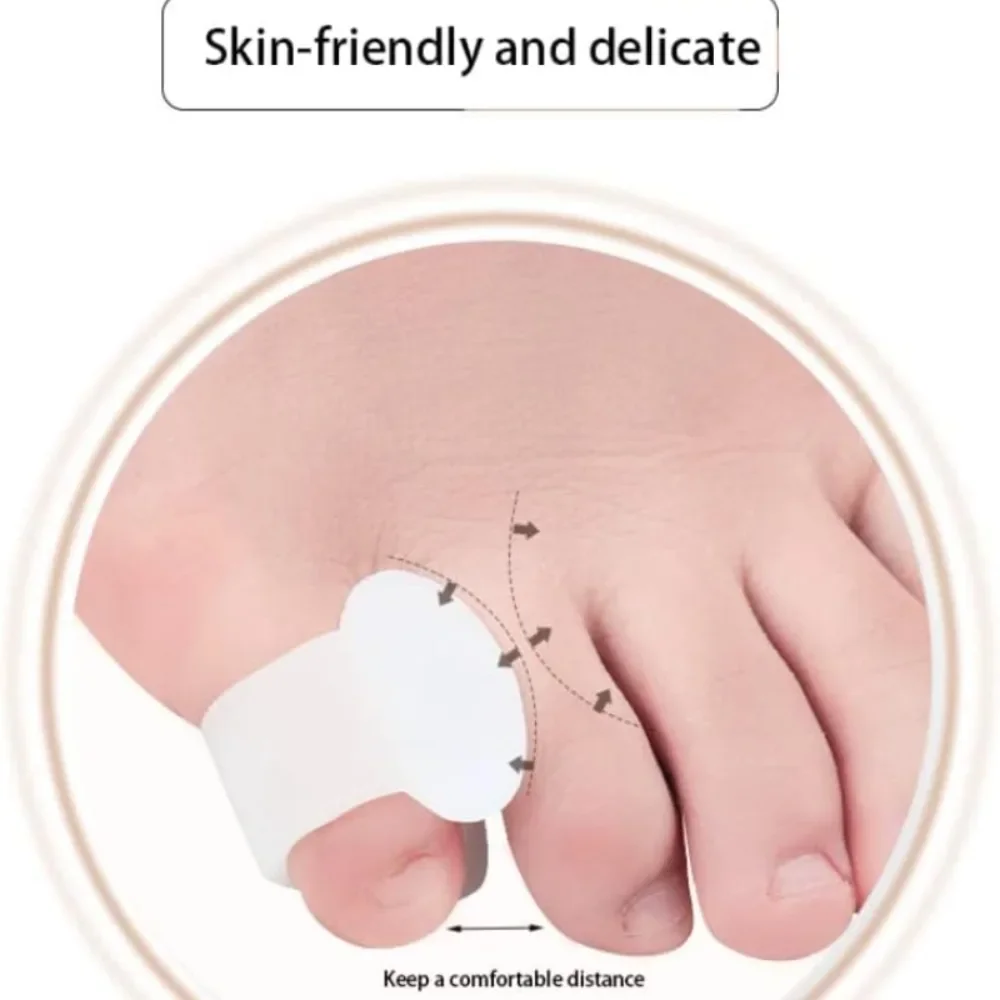 2pcs Silicone Toe Separator Finger Feet Care Protector Gel Toe Orthopedic Bunion Hallux Valgus Corrector Pedicure Spacer Yoga 2