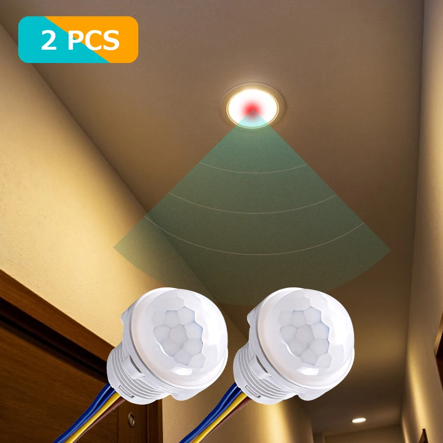 2PCS Smart Human Body Sensor 110V 220V PIR Infrared Motion Sensor Switch Auto On Off Light  PIR Sensor Detector Smart Switch