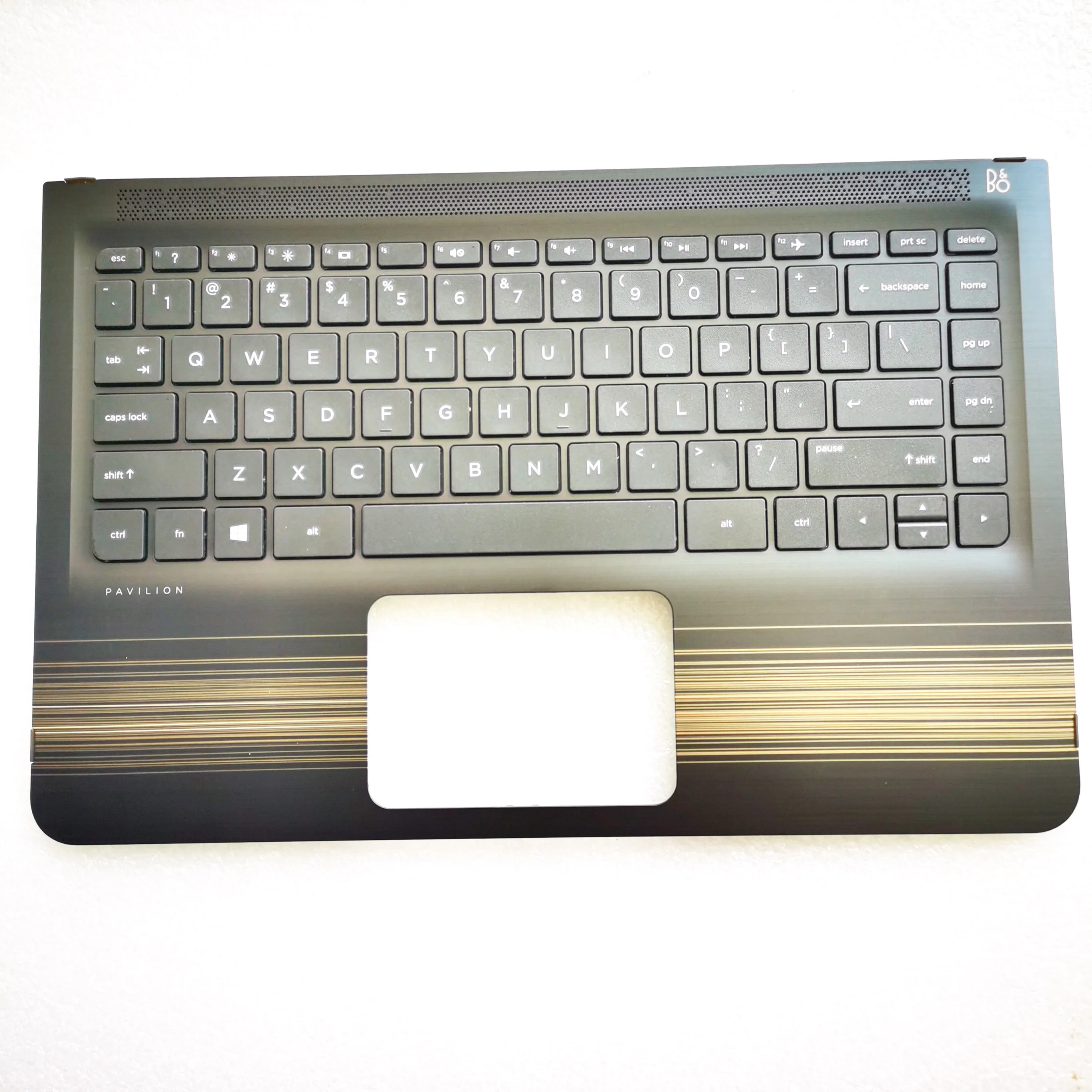 

Для HP Pavilion X360 13-u TPN-W118 чехол с подставкой для рук US клавиатура 856038-001 совершенно новый Золотой Полосатый Подставка для рук