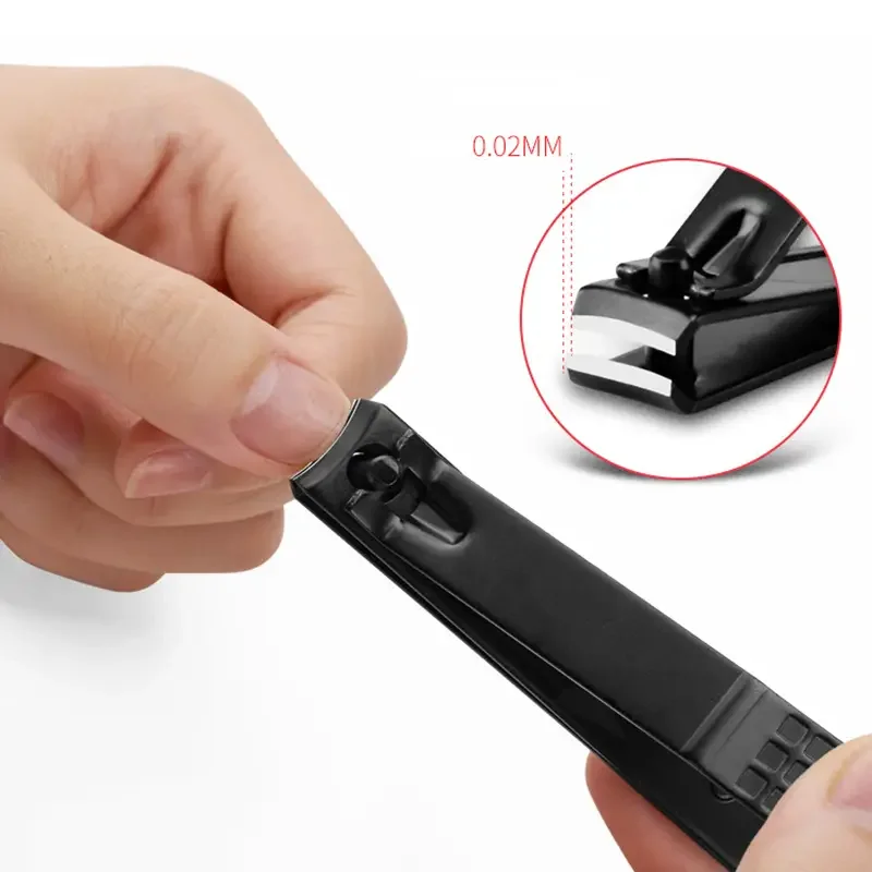 Black Stainless Steel Nail Clippers for Perfect Toe Nail Cutting-Premium Quality Trimmer for Effortless Grooming