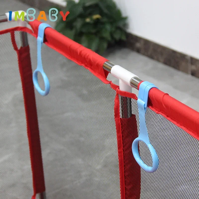 IMBABY 4pcs/lot Baby Pull up Rings thicker Baby Crib Pull Rings Walking Exercises Assistant Hanging Ring Playpen