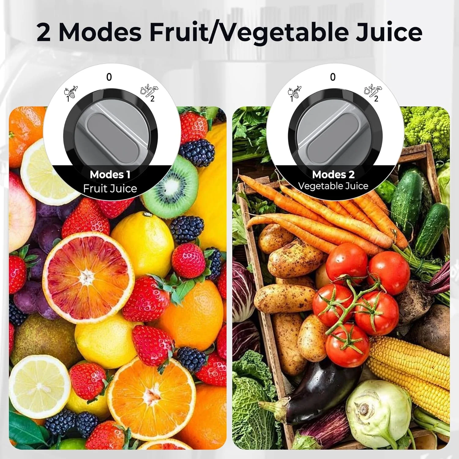 SEJOY Juicer Extractor with 2 Speeds, 3" Big Mouth Centrifugal Juicer Maker with BPA-Free, safe Compact Centrifugal Juicer 4