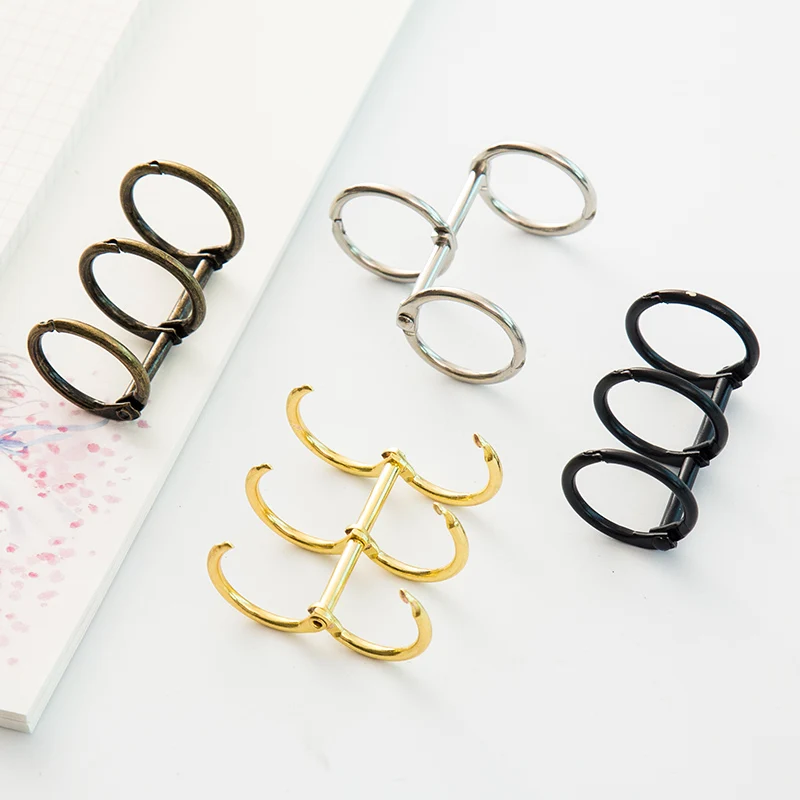 3 Ring Binder Piece Paper Photo Album Book Binding Discs Calendar CircleScrapbook Clips Craft Photo Planner Rings plastic binding rings metal binder ring 2pcs