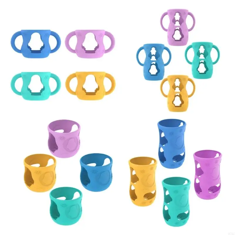 97BC Silicone Cover Universal Flexible Holder Drop Cover with Grip Handles