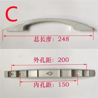 Poignées de réfrigérateur, accessoires de réfrigérateur horizontaux, vitrine, congélateur, poignées de porte en plastique ABS 6