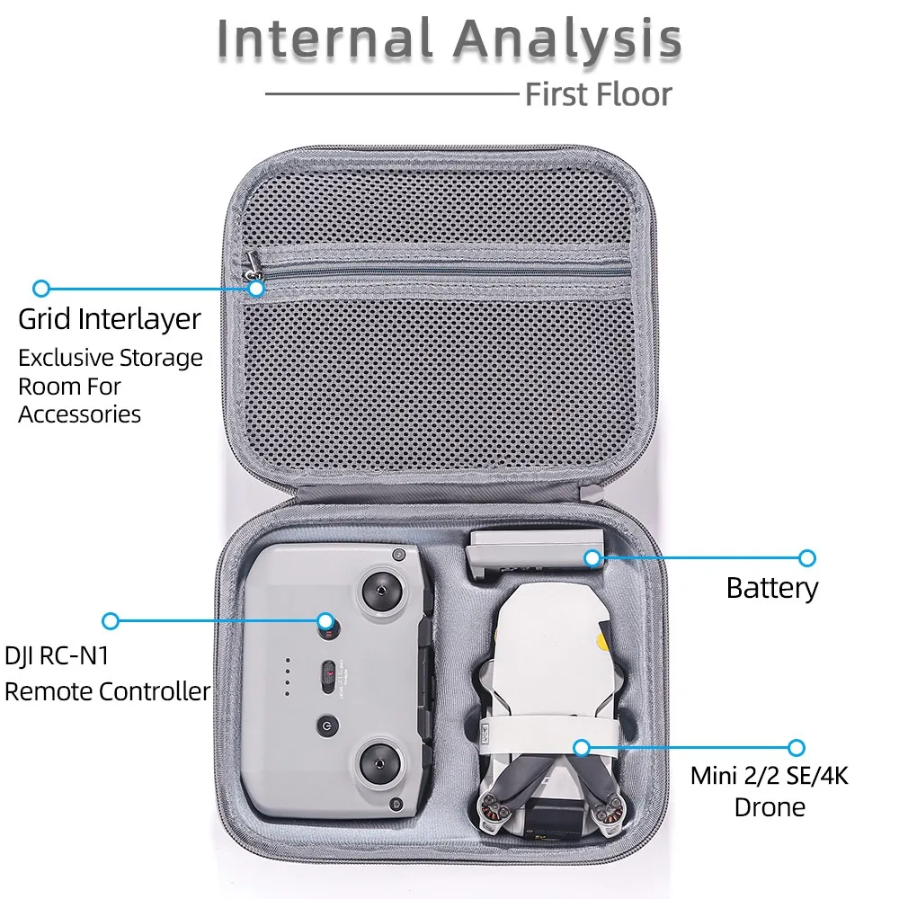 Sac de rangement pour DJI Mini 4K/Mini 2 SE/Mini 2, étui de transport antichoc