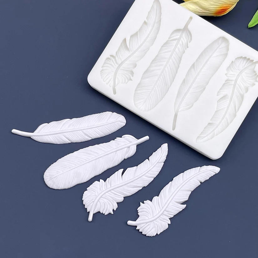 Stampo In Silicone Per Torta A Forma Di Piuma - 10.8cm - Per Cioccolato, Zucchero E Decorazioni - 2