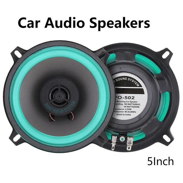 Altavoz Coaxial HiFi para coche, 1 piezas, 5 pulgadas, 2 vías, 100W,  Universal, Audio, música, estéreo