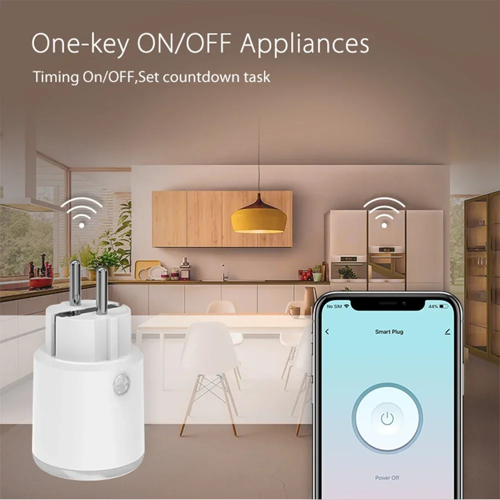 Smart Zigbee 3.0 Power Plug 16A EU Outlet 3680W Meter Remote Control Zigbee2mqtt Home Assistant smart plug socket