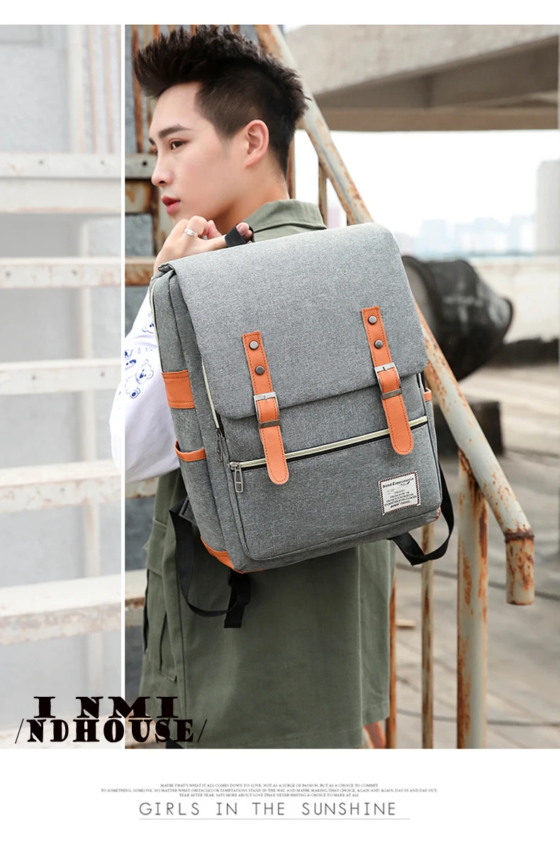 Travel Men 15 inch Laptop Backpack vacuum compression Backpack Business Large Capacity school Backpack expand outdoor backpack