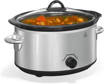4QT Slow Cooker with 3 Heat Settings – Buffet Server & Warmer with Removable Ceramic Pot 1