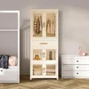 Large Portable Kids Closet Children's Armoire Adults Clothes Wardrobe Closet with Drawers and Doors, Collapsible Baby Costume 1