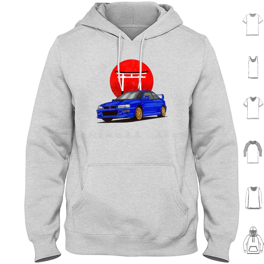 Jdm Auto Giapponese Leggendaria. Japane Felpa Con Cappuccio In Cotone Manica Lunga Wrc Wrx Sti Brz 22B Sti Forester Wrx Justy Legacy Libero