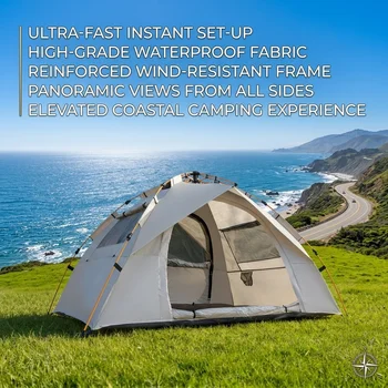 2–3 Person Pop-Up Camping Tent – Instant Setup Waterproof Lightweight Tent for Hiking & Outdoor Use 1