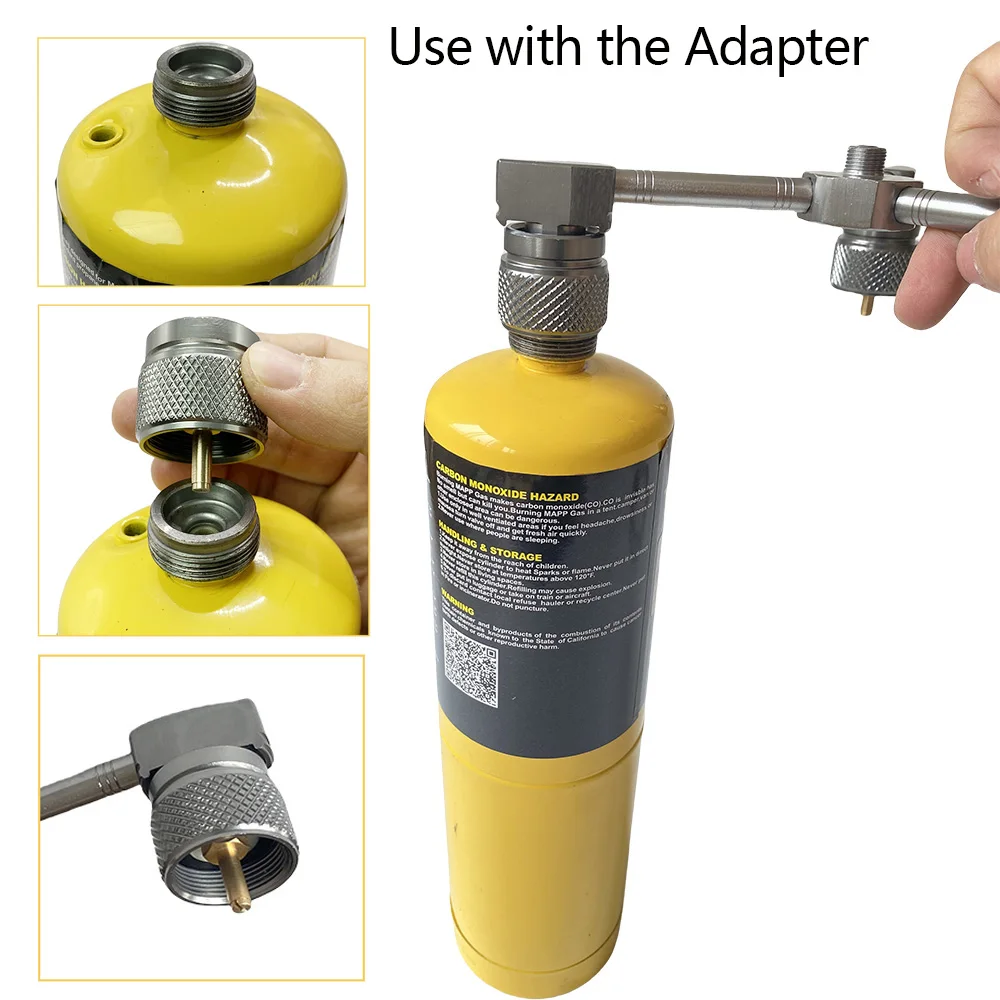 3 in 1 Butane Adapter Extension Split Furnace Adapter Gas Tank Conversion Head
