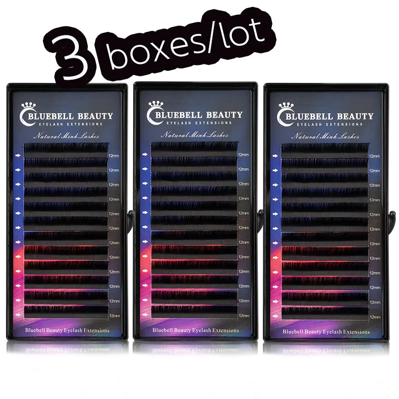 3Case/Lot Bluebell Beauty new arrival CC / DD curl faux mink individual eyelashes maquiagem cilios makeup soft mink lashes