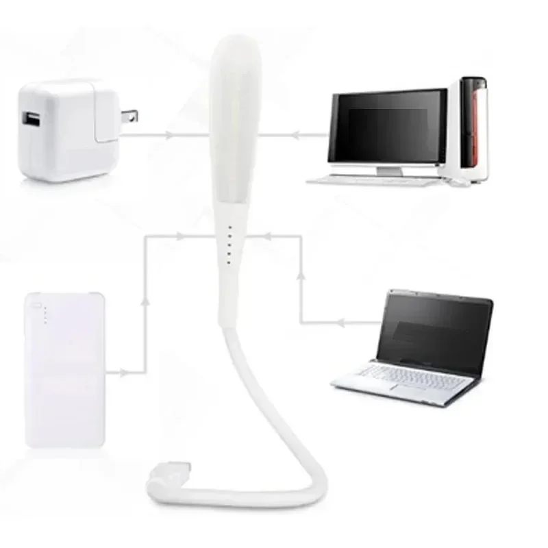 미니 휴대용 노트북 USB LED 빛 BendableTable 책상 램프 독서 작업 보조베터리 캠핑 PC 노트북 책 야간 조명