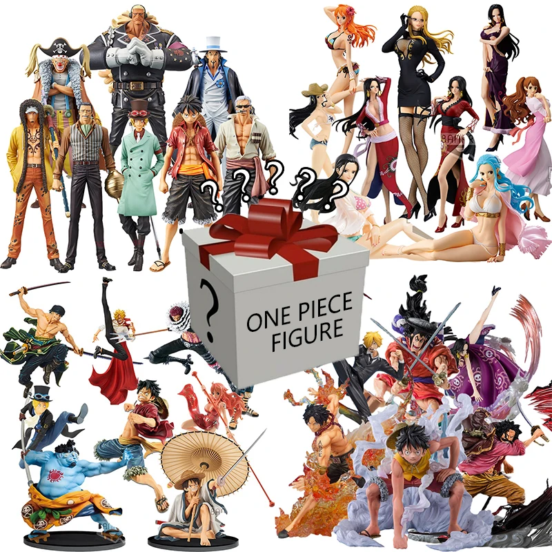 ONE PIECE Mystery Box Figure Blind Box Anime Hadiah Terbaik untuk Animer Luffy Zoro Figure Lucky Box