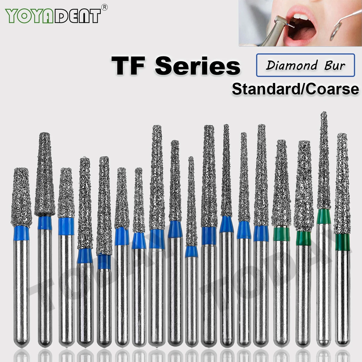 

TF Type Dental Diamond Burs Dentistry Strawberries For High Speed Handpiece FG 1.6mm Dental Lab Polishing Endodontic 10pcs