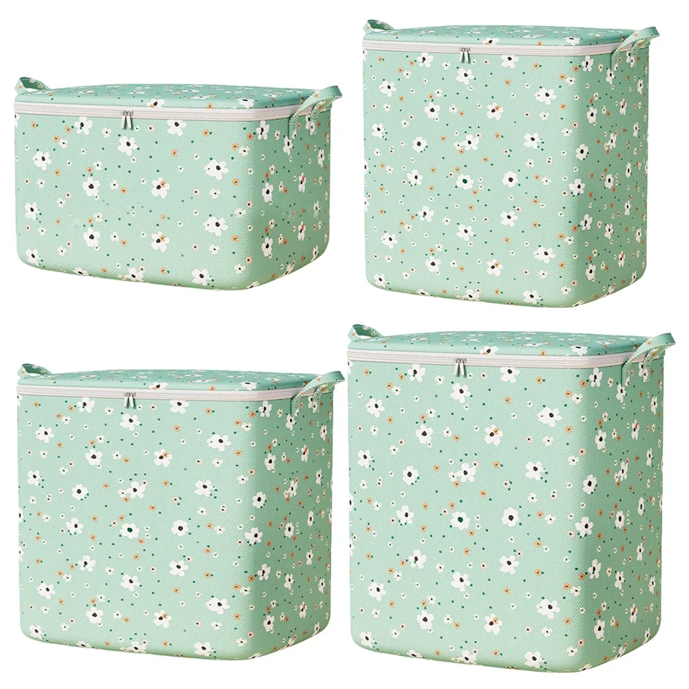 Clothes Quilt Storage Bag Foldable with Zipper Wardrobe Clothing Moving Luggage Bag Large Capacity Bedroom Dormitory Mobile Box 4