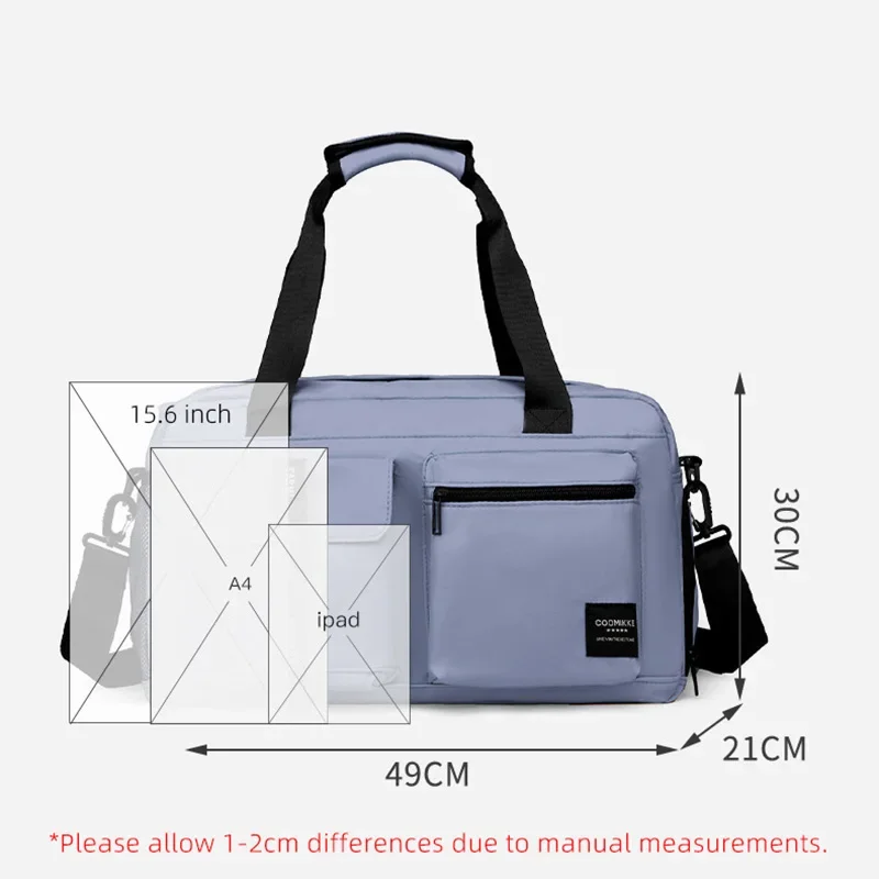 Large Fitness Bag Sports Handbag Women Dry Wet Shoes Pocket Single Shoulder Crossbody Swimming Yoga Gym Travel Backpack Duffel