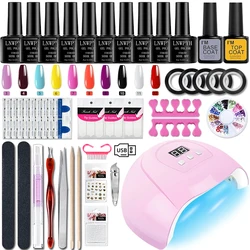Professional Gel Nail Polish Kit with Nail Dryer and Manicure Tools (ZYD152 - X4 - 3 - 12)