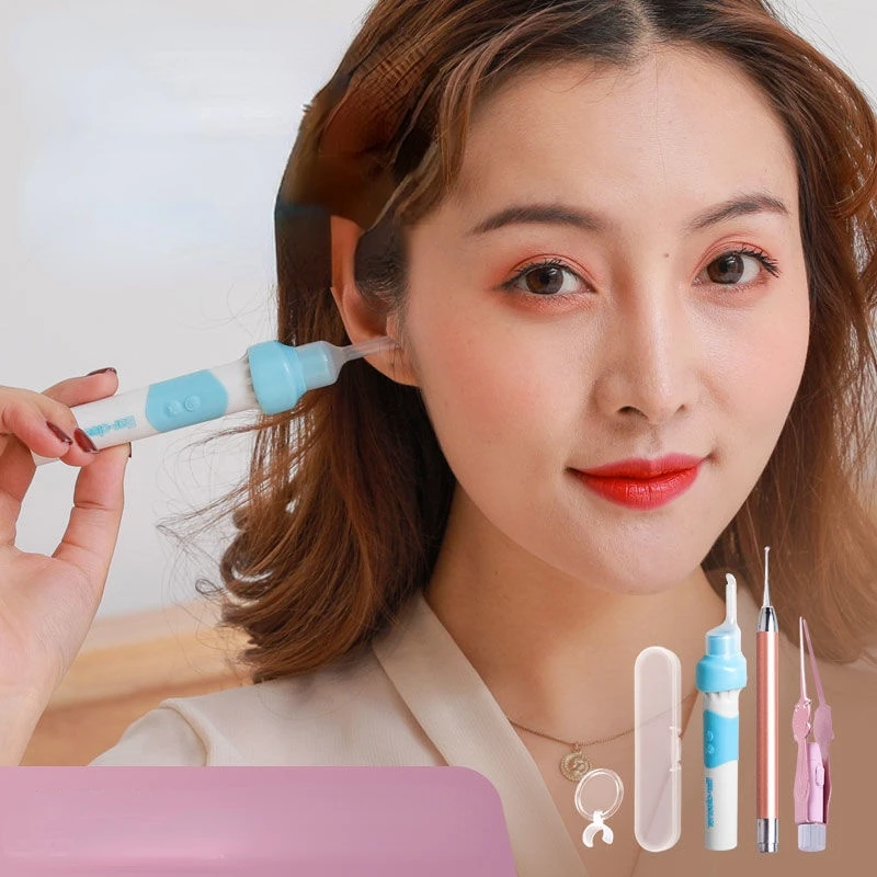 

Children's Electric Ear Digging Spoon Picking and Sucking Earwax Ear Cleaner Luminous Soft Earwax Suction Ear Digging Artifact