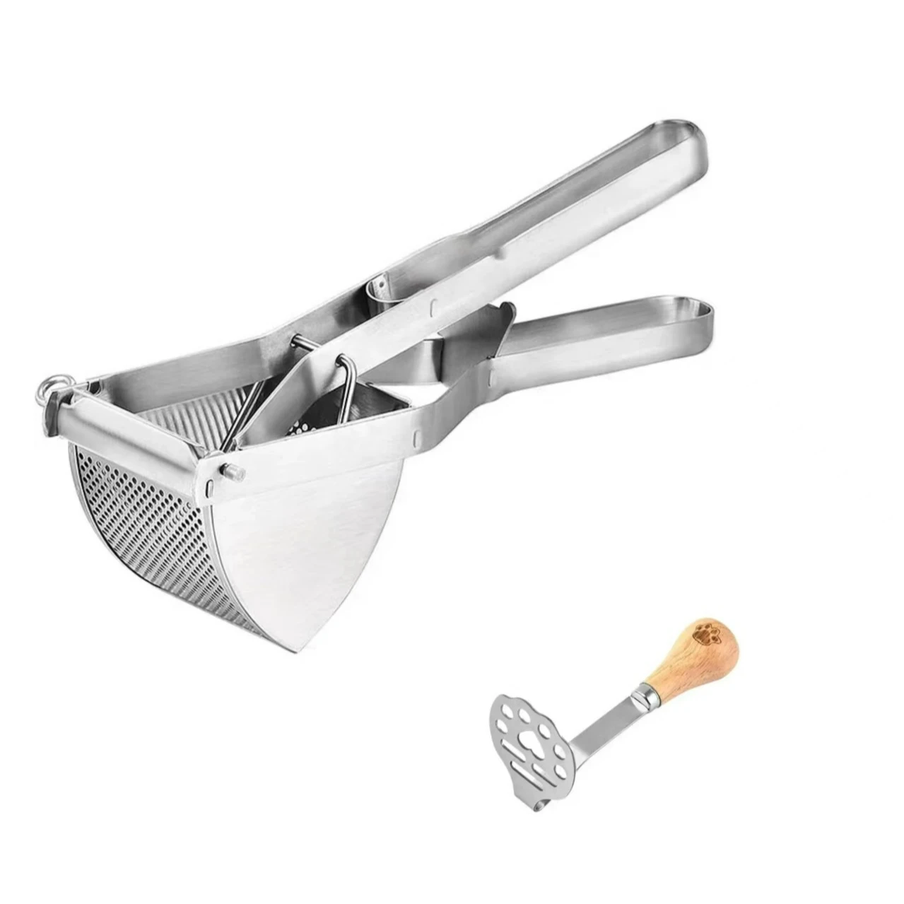 Stainless Steel Potato Ricer,Manual Potato Masher for Fluffy Mashed Potatoes,Ricer for Mashed Potatoes, Baby Food, and More