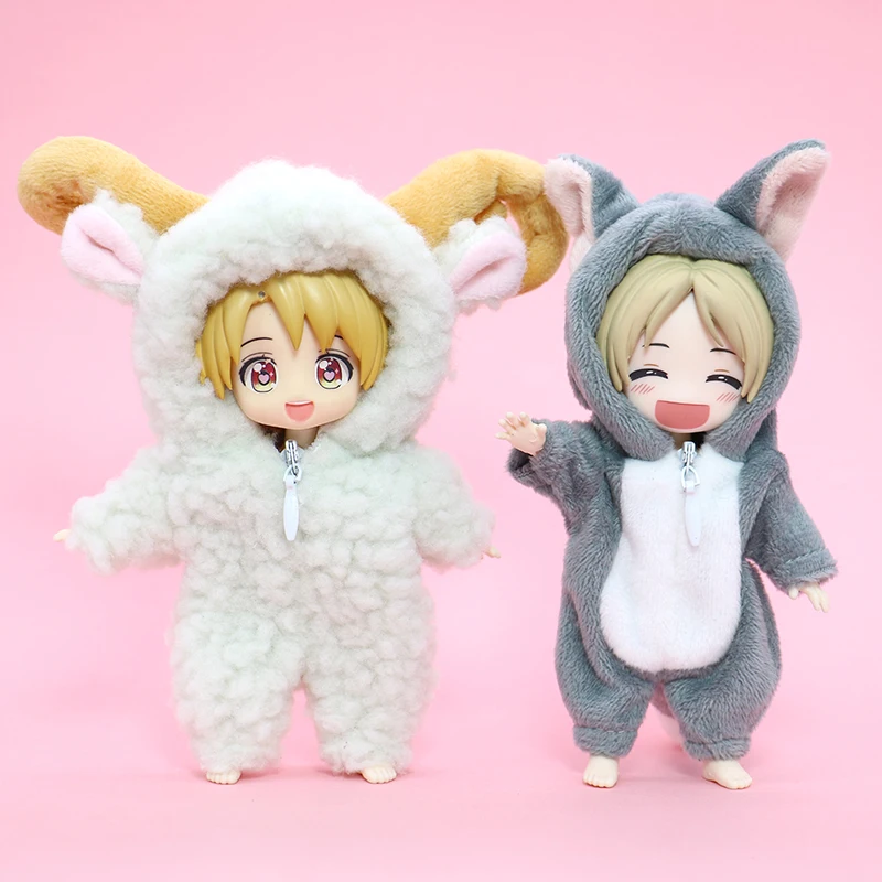 Ob11 Cute Animal Onesie Monster Doll Tiger, Panda, Wolf Clothes For Ob11,Obitsu 11,Molly, Gsc,1/12 Bjd Doll Accessories 2