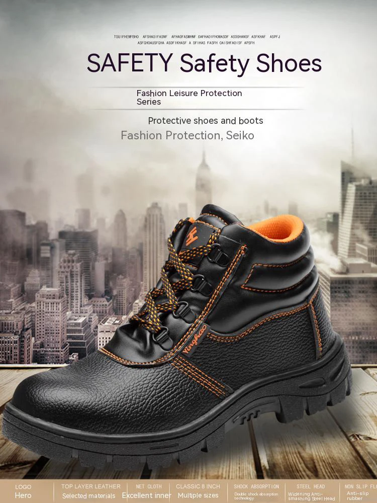 Stahlkappen-Sicherheitsschuhe für Herren, Arbeitssneaker, durchtrittsichere, wasserdichte Arbeitsschuhe, Bau-Sicherheitsstiefel, Schutzstiefel – Detail 2