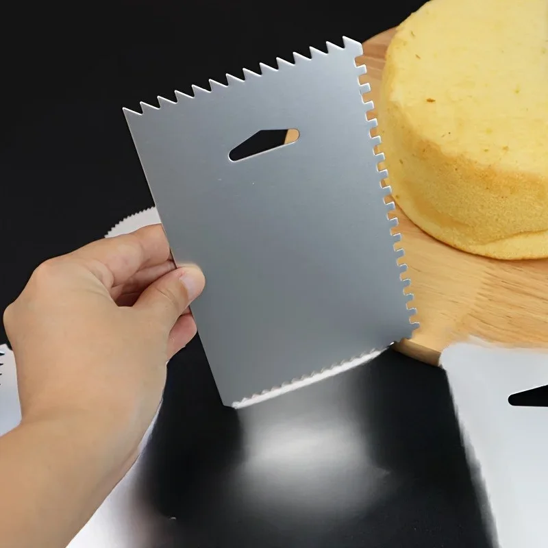 1pc, Stainless Steel Cake Scraper, 4 Sided Cake Smoother, Baking Tools, Kitchen Gadgets, Kitchen Accessories