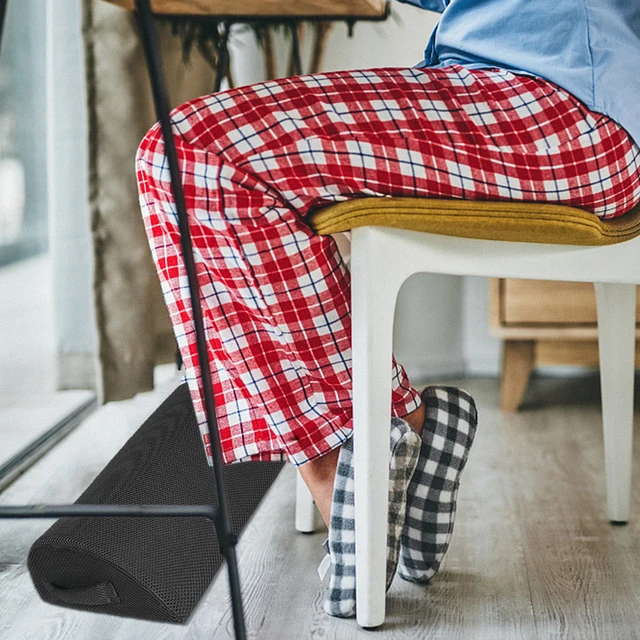 Kolbs Office Foot Rest Under Desk - Plush Velvet and Memory Foam - Longer Footrest for Added Comfort, Foot Stool Desk Accessories Teardrop Ergonomic